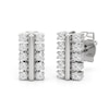 Thumbnail Image 1 of 1/6 CT. T.W. Lab-Grown Diamond Double Row Stud Earrings in Sterling Silver