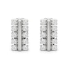 Thumbnail Image 2 of 1/6 CT. T.W. Lab-Grown Diamond Double Row Stud Earrings in Sterling Silver