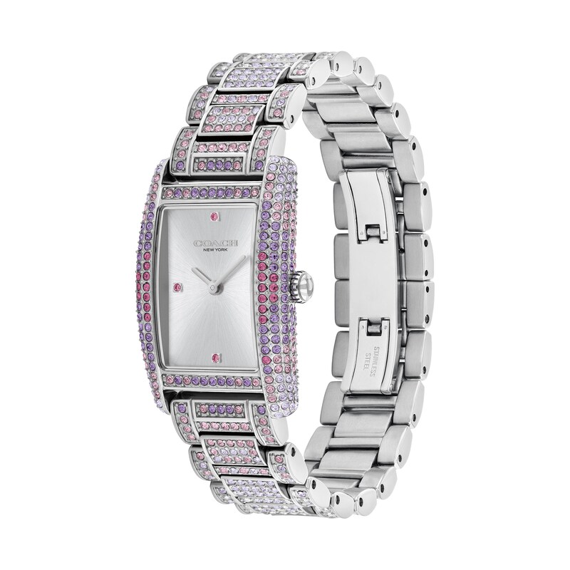 Main Image 2 of Ladies’ Coach Reese Pink and Purple Ombré Crystal Watch with Rectangular Silver-Tone Dial (Model: 14504413)