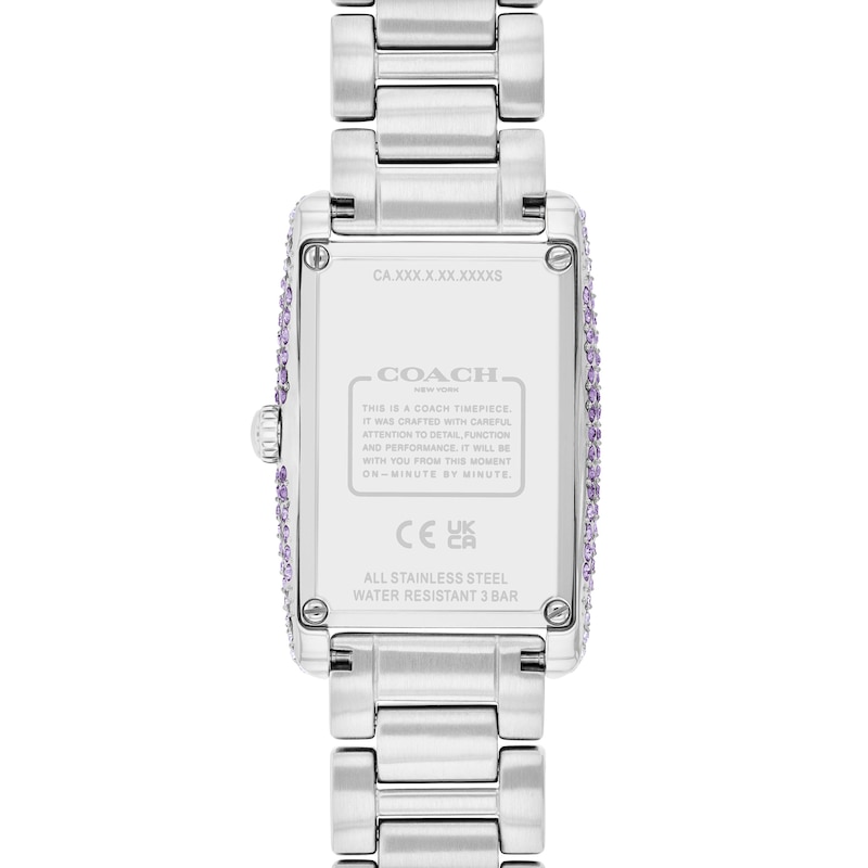 Main Image 3 of Ladies’ Coach Reese Pink and Purple Ombré Crystal Watch with Rectangular Silver-Tone Dial (Model: 14504413)