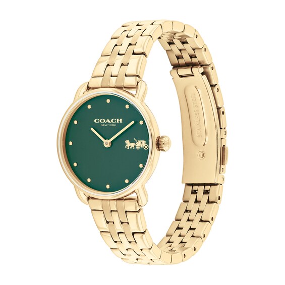Ladiesâ Coach Elliot Gold-Tone IP Watch with Dial (Model
