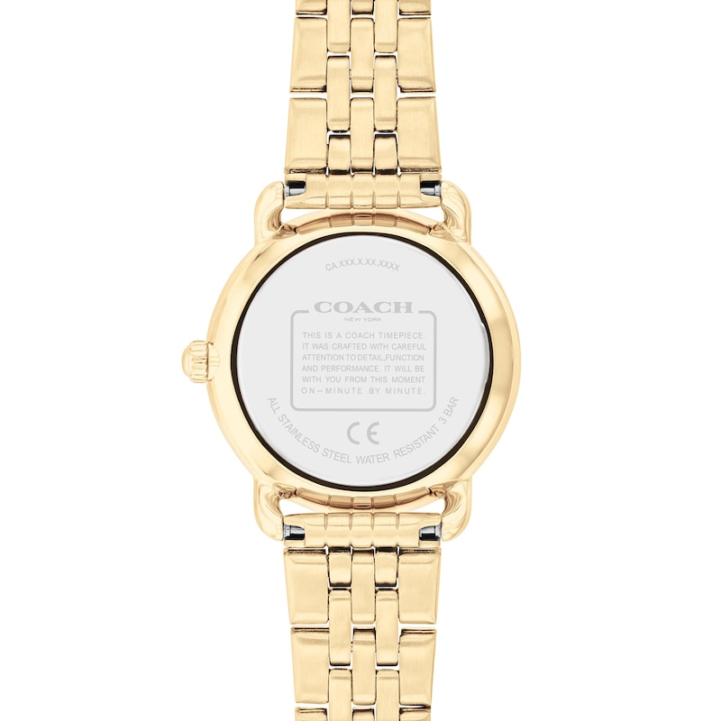 Main Image 3 of Ladies’ Coach Elliot Gold-Tone IP Watch with Green Dial (Model: 14504443)