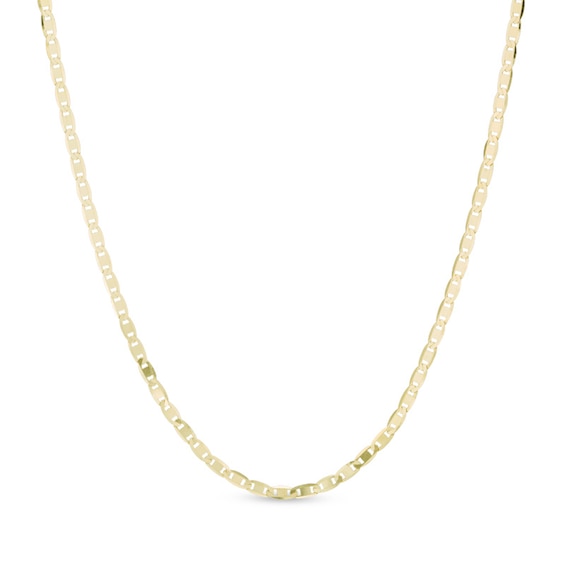 2.1mm Diamond-Cut Mariner Chain Necklace in Solid 10K Gold - 20"