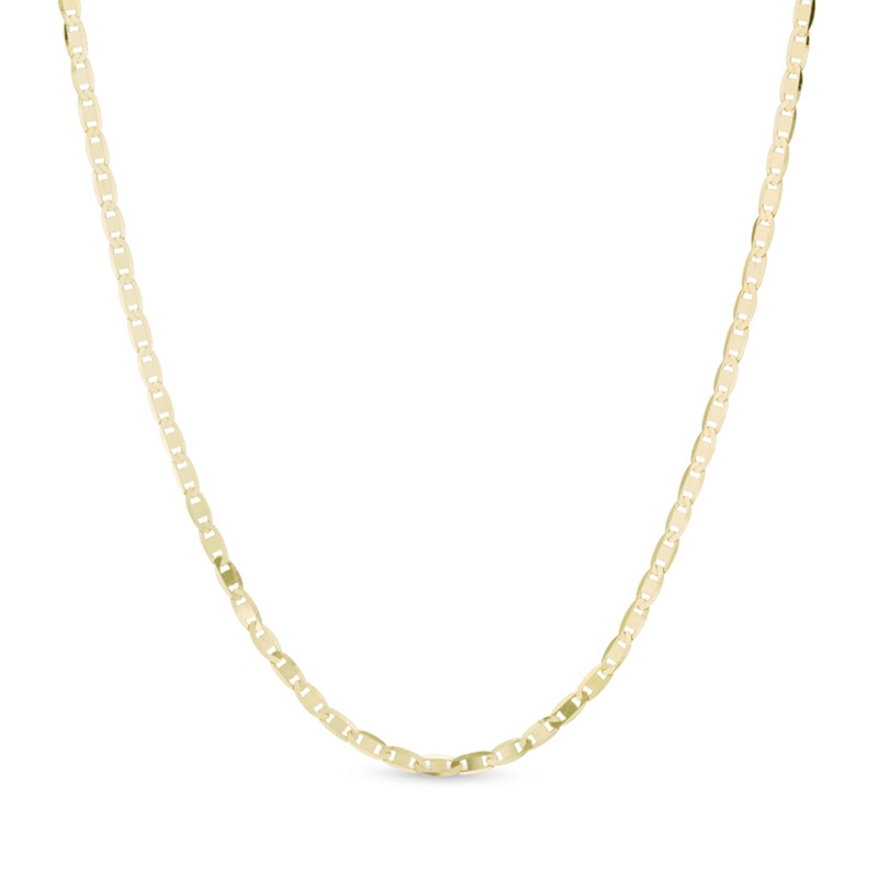 Main Image 1 of 2.1mm Diamond-Cut Mariner Chain Necklace in Solid 10K Gold - 20"