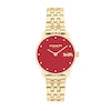Thumbnail Image 1 of Ladies’ Coach Elliot Gold-Tone IP Watch with Red Dial (Model: 14504445)