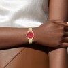 Thumbnail Image 4 of Ladies’ Coach Elliot Gold-Tone IP Watch with Red Dial (Model: 14504445)