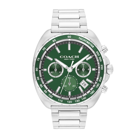 Menâs Coach Charter Chronograph Watch with Green Dial (Model: 14602701)