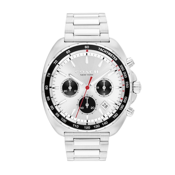 Menâs Coach Charter Chronograph Watch with Silver-Tone Dial (Model: 14602702)