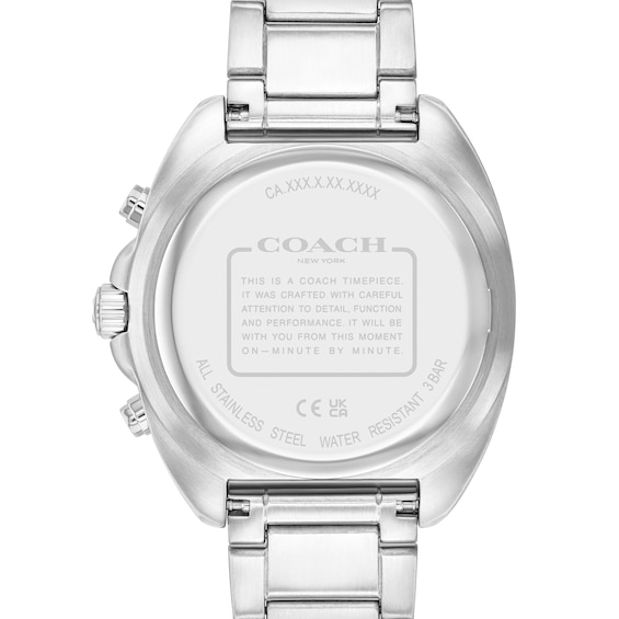 Menâs Coach Charter Chronograph Watch with Silver-Tone Dial (Model: 14602702)