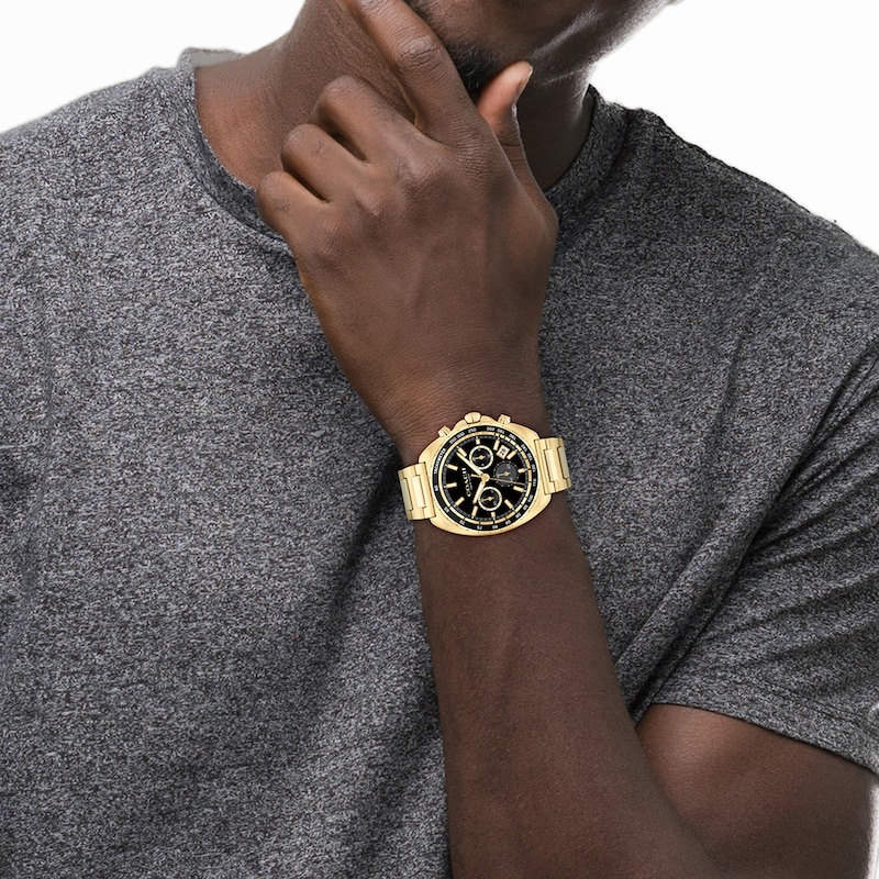 Main Image 4 of Men’s Coach Charter Gold-Tone IP Chronograph Watch with Black Dial (Model: 14602703)