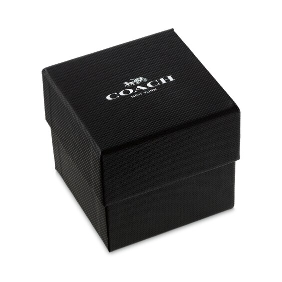 Menâs Coach Charter Gold-Tone IP Chronograph Watch with Black Dial (Model: 14602703)