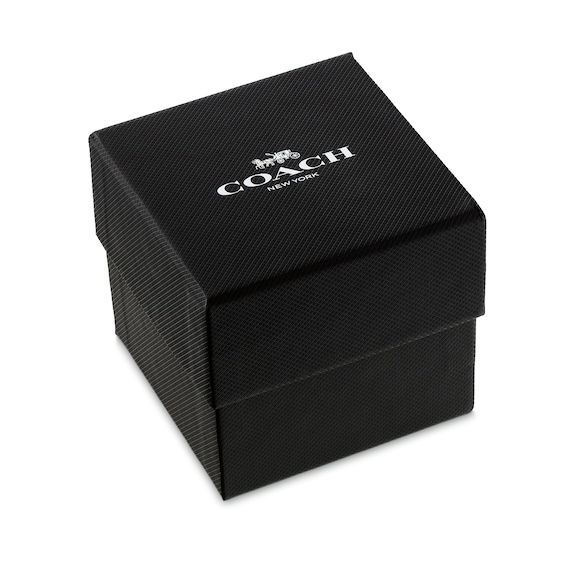 Menâs Coach Charter Two-Tone IP Chronograph Watch with Navy Blue Dial (Model: 14602704)