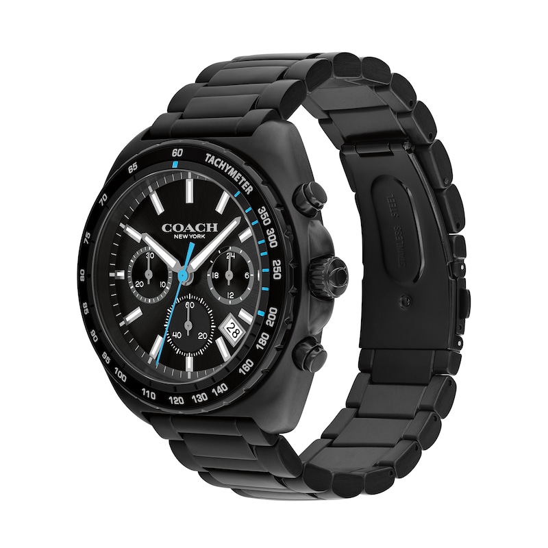Main Image 2 of Men’s Coach Charter Black IP Chronograph Watch with Black Dial (Model: 14602705)