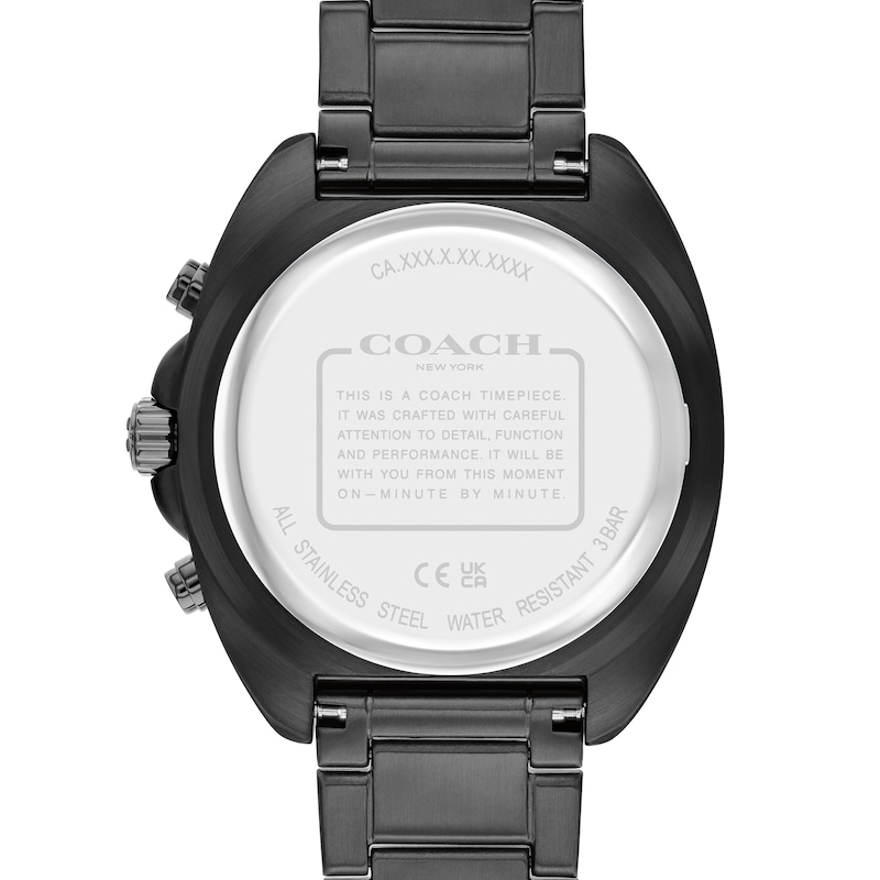 Main Image 3 of Men’s Coach Charter Black IP Chronograph Watch with Black Dial (Model: 14602705)