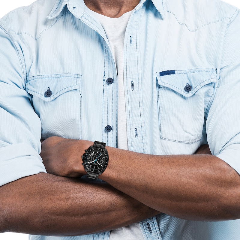 Main Image 4 of Men’s Coach Charter Black IP Chronograph Watch with Black Dial (Model: 14602705)