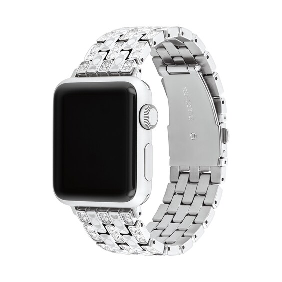 Ladiesâ Coach Apple Watch Crystal Straps Interchangeable Replacement Band Smart Watch Attachment (Model