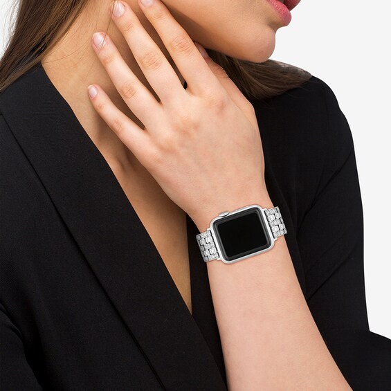 Ladiesâ Coach Apple Watch Crystal Straps Interchangeable Replacement Band Smart Watch Attachment (Model