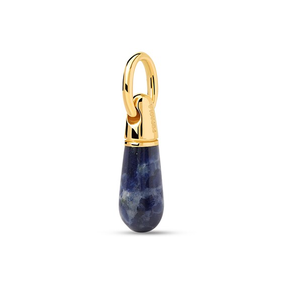 PDPAOLAâ¢ at Zales Blue Sodalite Small Teardrop Hoop Earring and Necklace Charm in Sterling Silver with 18K Gold Plate