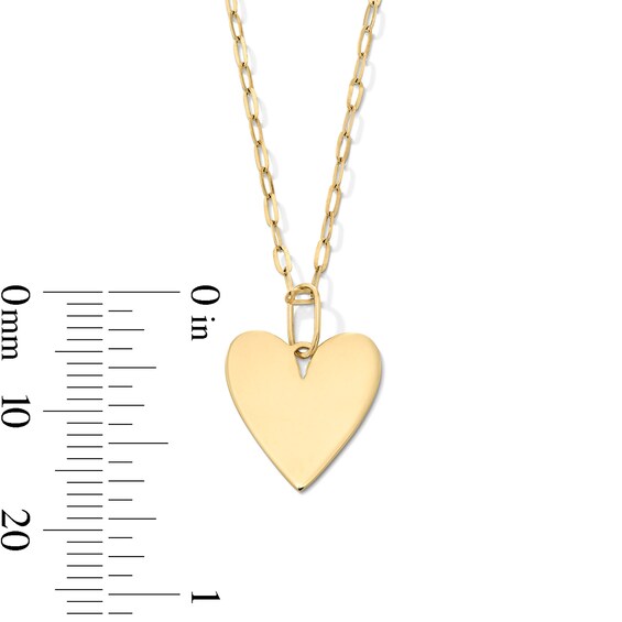 Heart Disc Pendant in 10K Gold
