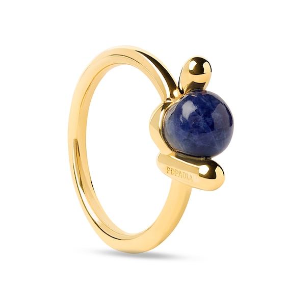 PDPAOLAâ¢ at Zales Blue Sodalite Twist Knot Ring in Sterling Silver with 18K Gold Plate