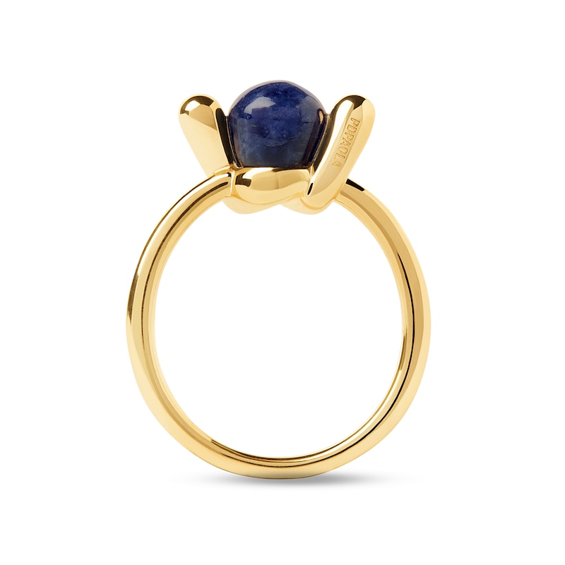 Main Image 3 of PDPAOLA™ at Zales Blue Sodalite Twist Knot Ring in Sterling Silver with 18K Gold Plate