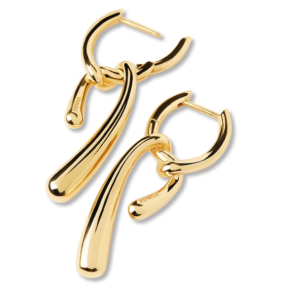 PDPAOLAâ¢ at Zales Twist Drop Hoop Earrings in Sterling Silver with 18K Gold Plate