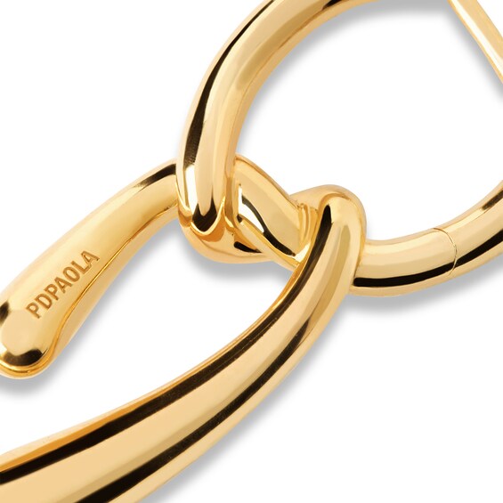 PDPAOLAâ¢ at Zales Twist Drop Hoop Earrings in Sterling Silver with 18K Gold Plate