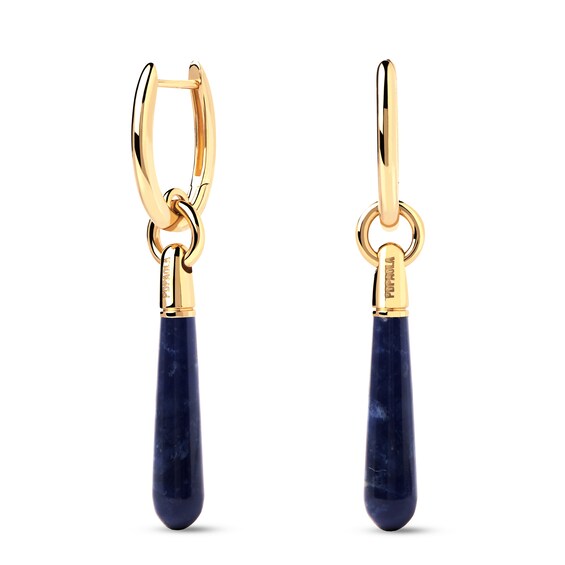 PDPAOLAâ¢ at Zales Blue Sodalite Large Teardrop Dangle Single Hoop Earring in Sterling Silver with 18K Gold Plate