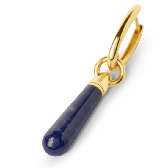 PDPAOLAâ¢ at Zales Blue Sodalite Large Teardrop Dangle Single Hoop Earring in Sterling Silver with 18K Gold Plate