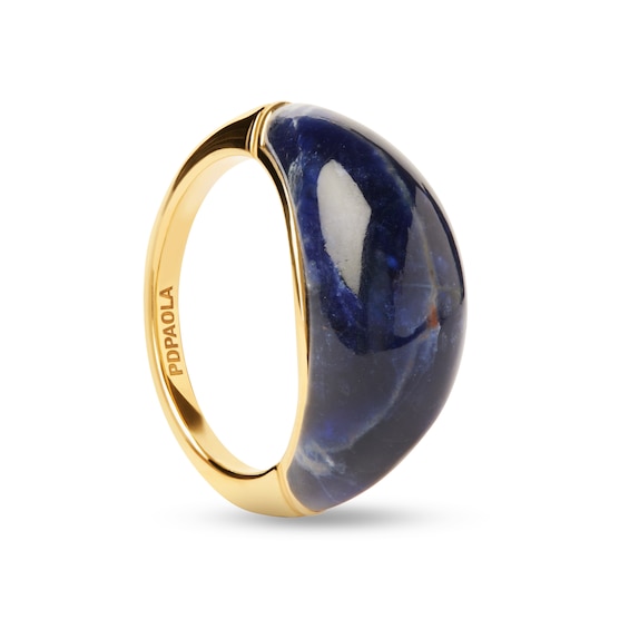 PDPAOLAâ¢ at Zales Blue Sodalite Stamp Ring in Sterling Silver with 18K Gold Plate