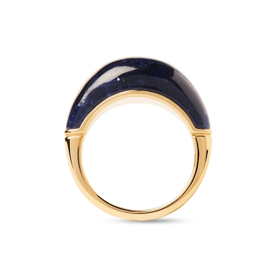 PDPAOLAâ¢ at Zales Blue Sodalite Stamp Ring in Sterling Silver with 18K Gold Plate