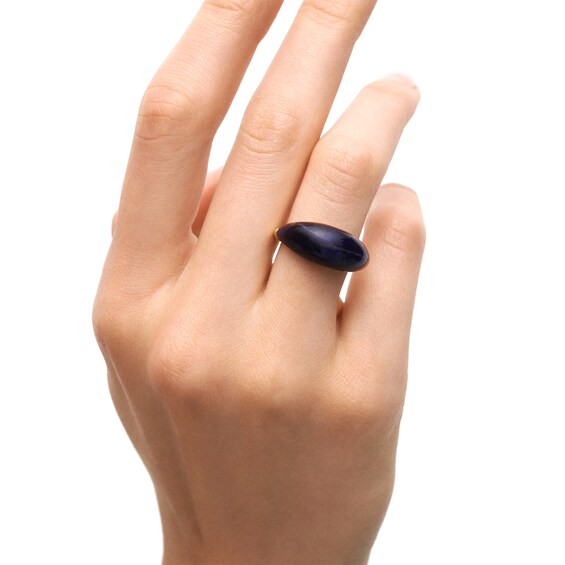 PDPAOLAâ¢ at Zales Blue Sodalite Stamp Ring in Sterling Silver with 18K Gold Plate