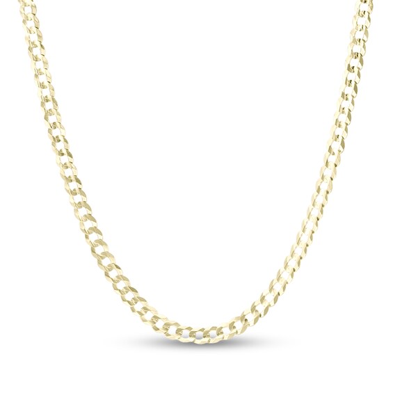 3.6mm Curb Chain Necklace in Solid 14K Gold - 20"