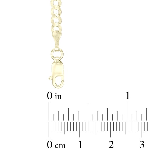 3.6mm Curb Chain Necklace in Solid 14K Gold - 24"