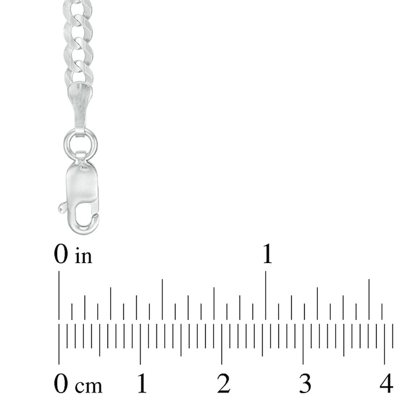 Main Image 2 of 3.6mm Curb Chain Necklace in Solid 14K White Gold - 24"