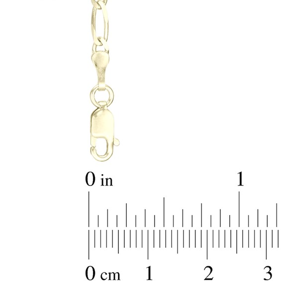3.0mm Figaro Chain Necklace in Solid 14K Gold - 24"