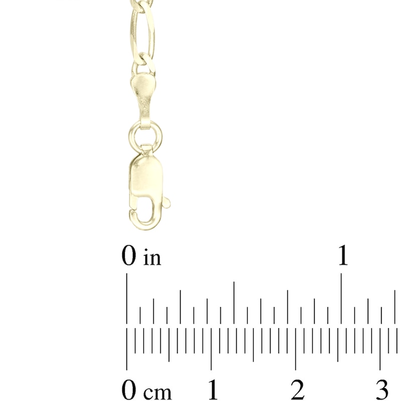 Main Image 2 of 3.0mm Figaro Chain Necklace in Solid 14K Gold - 24"