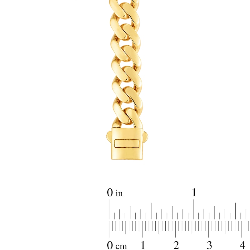 Main Image 3 of 9.5mm Miami Cuban Curb Chain Necklace in Hollow 14K Gold - 24"