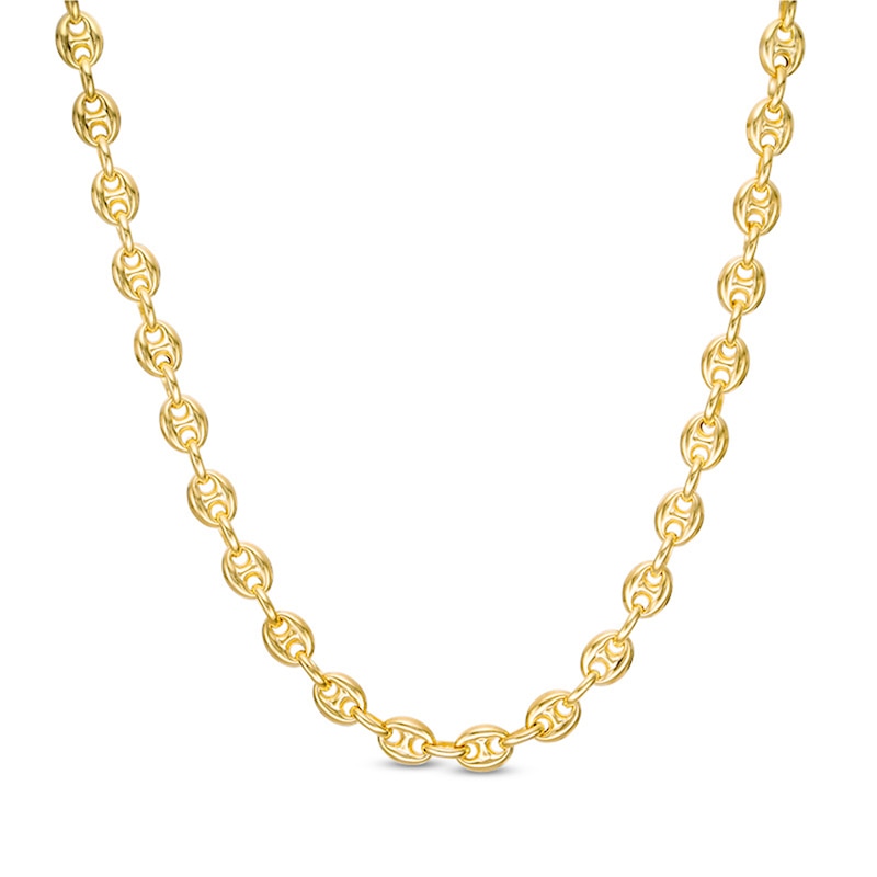 Main Image 1 of 4.7mm Puff Mariner Chain Necklace in Hollow 14K Gold - 18"