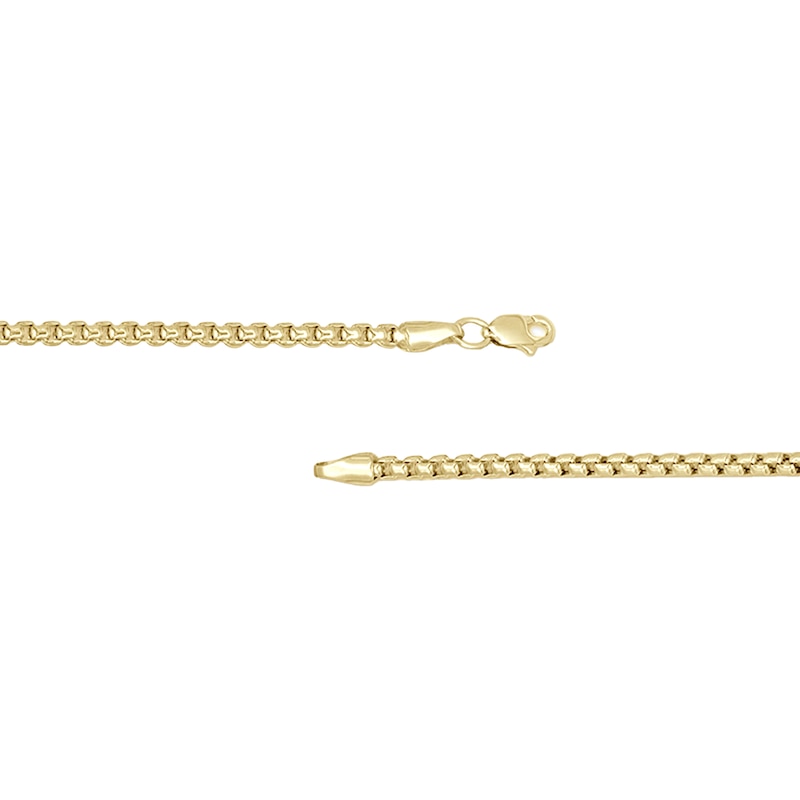 Main Image 2 of 2.5mm Rounded Box Chain Necklace in Hollow 14K Gold - 18"