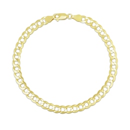 3.6mm Curb Chain Bracelet in Solid 14K Gold
