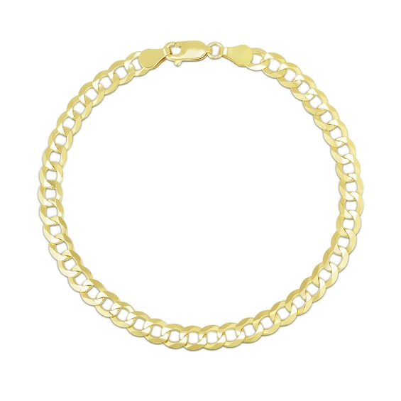 3.6mm Curb Chain Bracelet in Solid 14K Gold