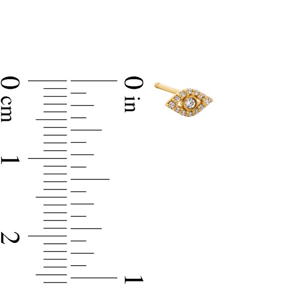 1/20 CT. T.w. Lab-Grown Diamond Evil Eye Single Cartilage Stud Earring in 14K Gold