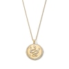 Thumbnail Image 1 of 1/4 CT. T.W. Lab-Created Diamond Snake Medallion Pendant in Sterling Silver with 18K Gold Plate