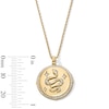 Thumbnail Image 3 of 1/4 CT. T.W. Lab-Created Diamond Snake Medallion Pendant in Sterling Silver with 18K Gold Plate