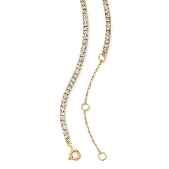 4 CT. T.w. Lab-Grown Diamond Tennis Necklace in Sterling Silver with 18K Gold Plate - 16"