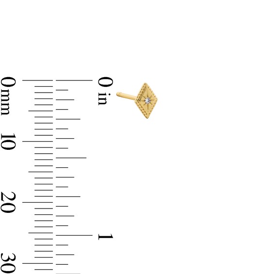 Lab-Grown Diamond Accent Marquise Single Cartilage Stud Earring in 14K Gold
