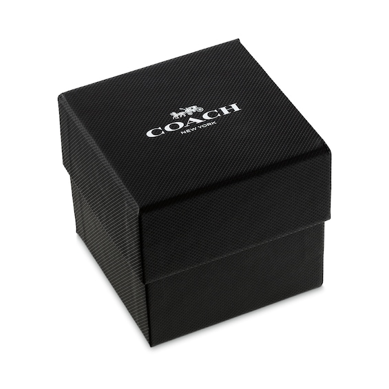 Ladiesâ Coach Greyson Iridescent Ceramic Watch with White Dial (Model: 14504390)