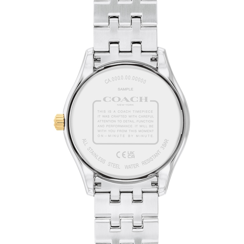 Main Image 3 of Ladies’ Coach Brooks Crystal Two-Tone IP Watch with Crystal Dial (Model: 14400037)