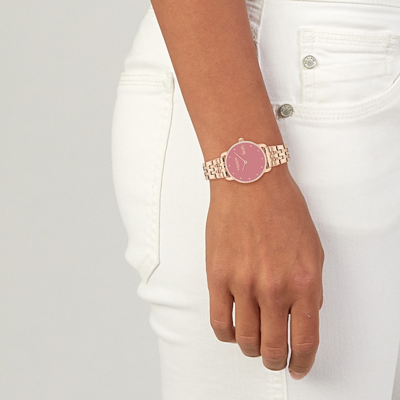 Main Image 4 of Ladies’ Coach Elliot Rose-Tone IP Watch with Pink Dial (Model: 14504444)